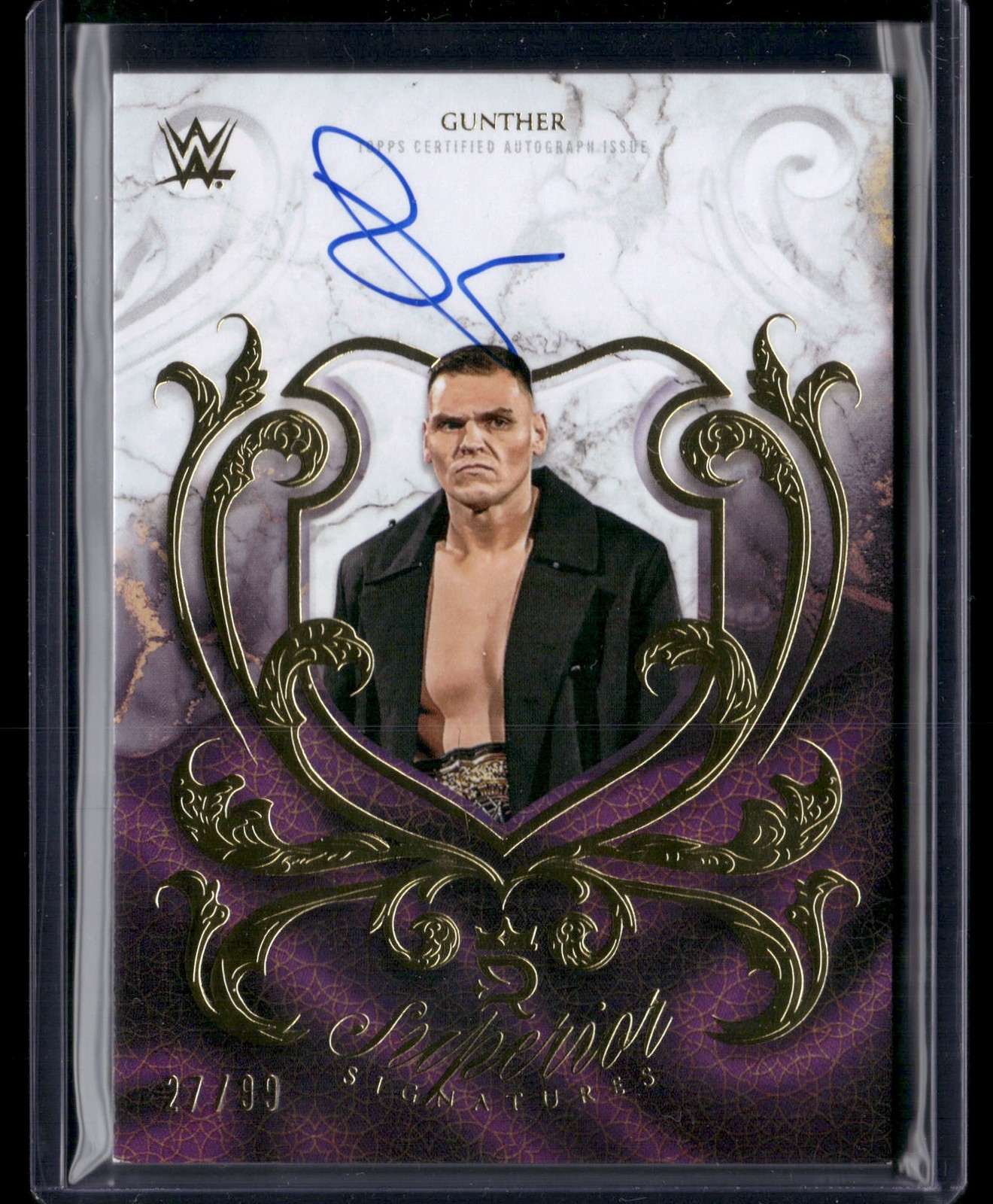 2025 Topps Royalty WWE #SUP-GUN Gunther Superior Signatures view 1