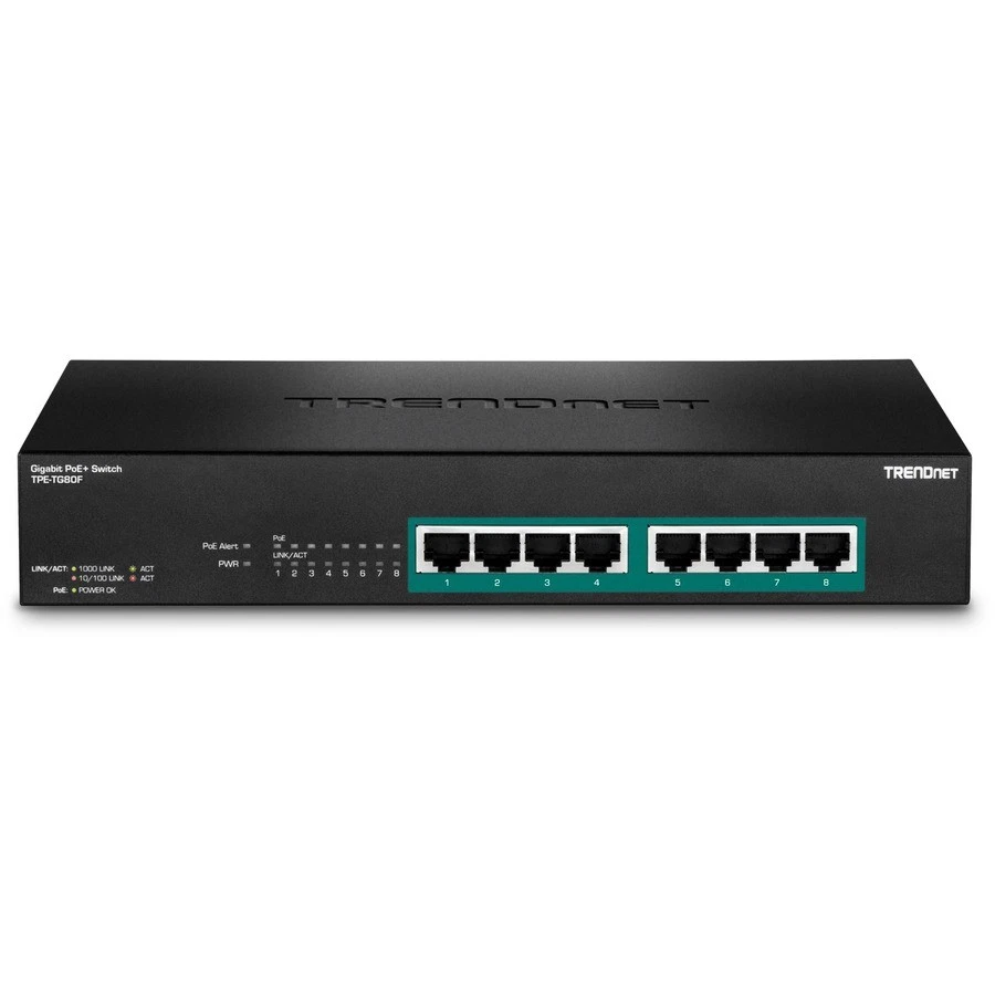 TRENDnet 8-Port Gigabit Full Power PoE+ Switch (tpe-tg80f) (tpetg80f) - Image 4 of 4