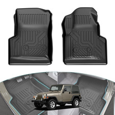 Huidnnas Floor Mats For Jeep Wrangler Tj 1997-2006 Tpe All Weather Floor Liners