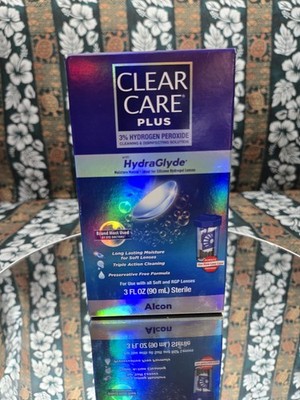 Alcon Clear Care Plus HydraGlyde Hydrogen Peroxide Lens Solution 3 fl oz