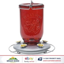 Elegant Outdoor Hummingbird Feeder with Mason Jar Style and Durable Construction