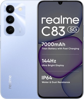 realme C83 5G (Purple,128GB 6GB) Dimensity 6300 Processor Global Version.