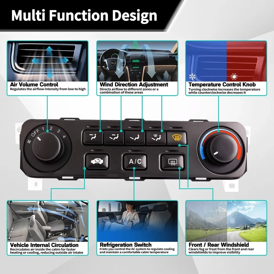 Climate Temp Control Unit Heater AC For Honda Accord 1998-2000 Odyssey 1998-2004 Foto 4 de 4