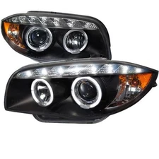 Spec-D Tuning 2LHP-E8708JM-TM Halo Projector Headlight for 08 to 11 BMW E87- ...