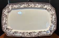Spode Delamere Brown And White Rectangular Pl...