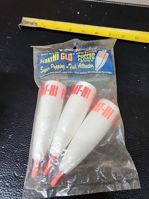 FloatHi Glo Popper Floats 3pk Cork Bobbers 
