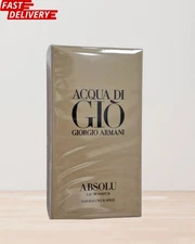 GIORGIO ARMANI  4.2 Oz / 125 ml.  ACQUA DI GIO ABSOLU EAU DE PARFUM