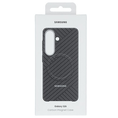 Original Samsung Galaxy S26 Carbon Magnet Shield Case Aramid Cover Hülle Grau