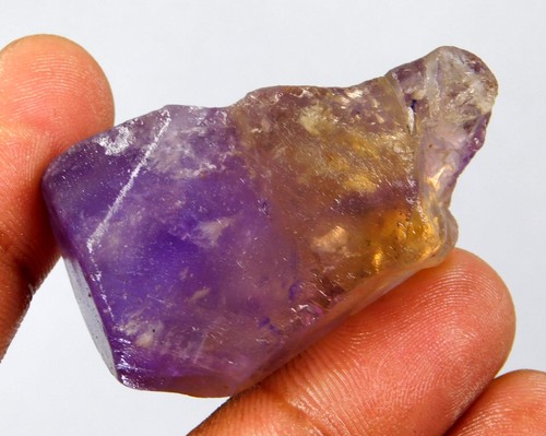 Certified 122.50Ct Natural Precious Uncut Brazilian Yellow-Purple Ametrine Rough