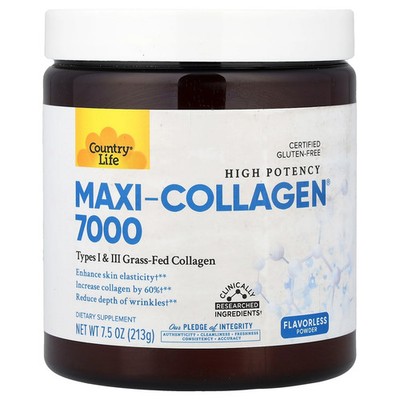 Maxi-Collagen  7000 Powder, High Potency, Flavorless, 7.5 oz (213 g)