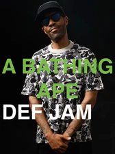 BAPE × DEF JAM CAMO RELAXED FIT TEE – black Camo (M Size) new