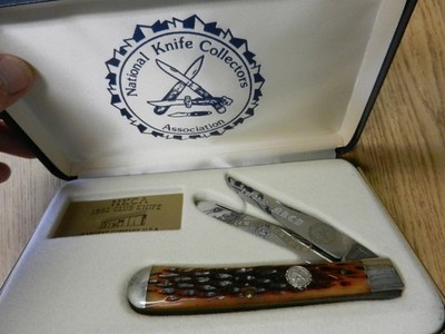 New 1992 Sargent NKCA Club Knife 2 Blades 1/3500 #1696 4 1/8