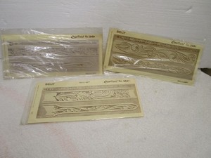 Lot 3 Vintage Craftaid Belt Leather Templates 2101-2461-2641 Copyright 1953