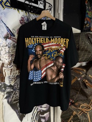 Vintage 90 s Holyfield Boxing T-Shirt Vtg Don King Promo Tee XLarge