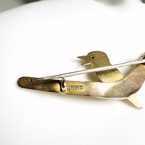 Vintage 9ct Gold BEST WISHES Brooch with Kookaburra & Boomerang Australia - Imagen 8 de 15