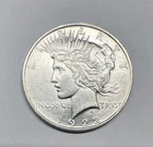 1922-D Peace Dollar S$1 AU/MS 90% Silver. Nice Luster
