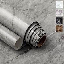 Marble Contact Paper Deep Gray, 24" x 118", 2 Pack Premium Peel and Stick W...