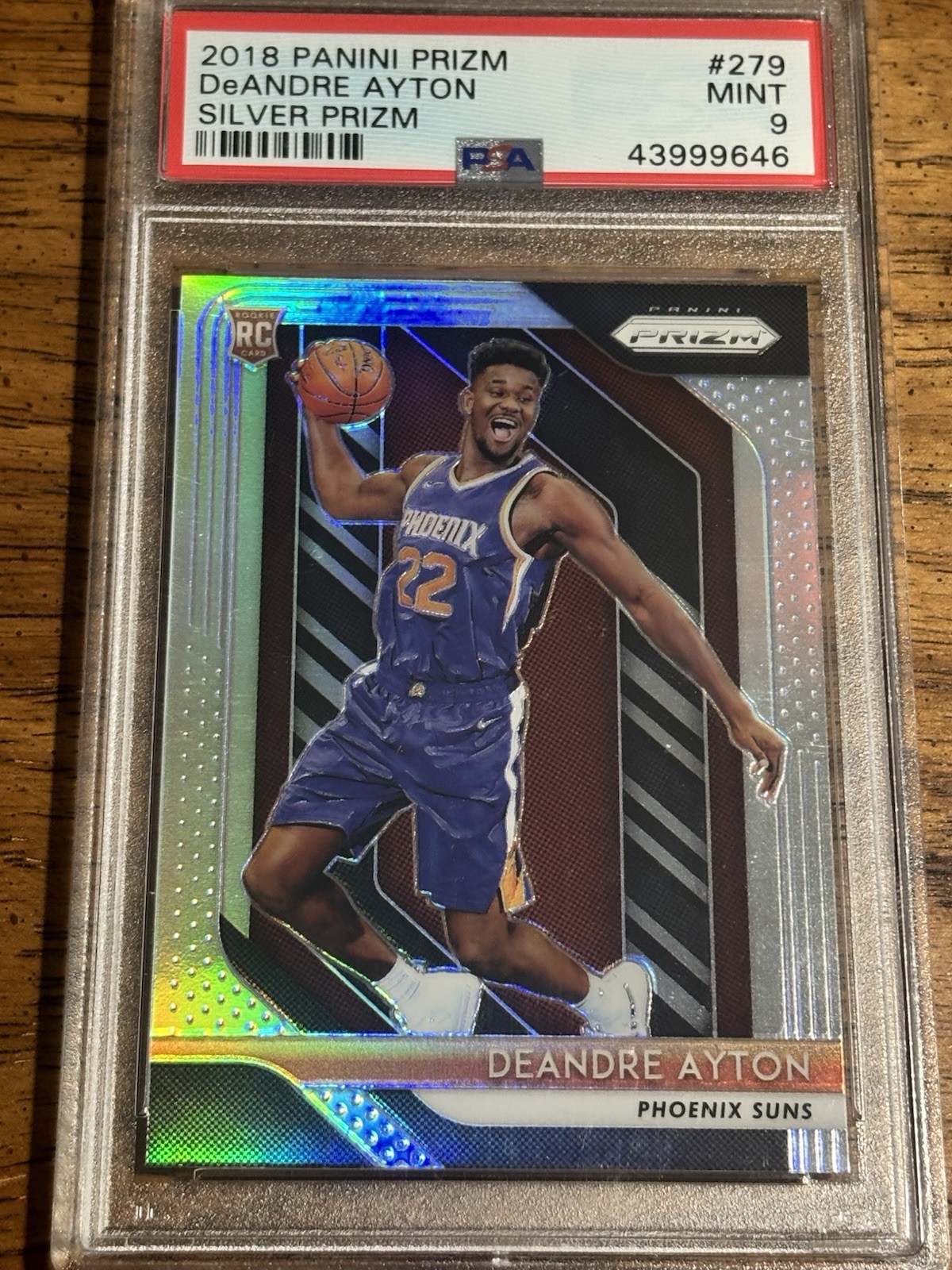 2018-19 Panini Prizm DeAndre Ayton #279 Silver Prizm Rookie PSA 9 Mint RC