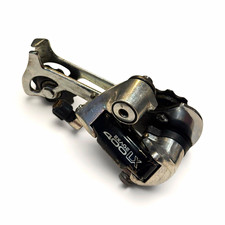 Vintage Shimano Deore LX RD-M400 7 speed Long Cage Rear Derailleur Silver/Black