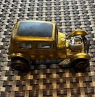 Vintage 1968 Hot Wheels Redline Classic 32 Ford Vicky Gold, White Interior