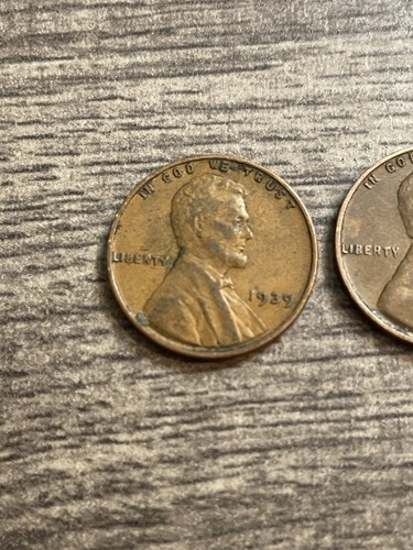 Lot Of 5 Lincoln Wheat Cents 1939, 1940, 1941, 1942, 1943 One Of Each Year - Picture 2 of 7