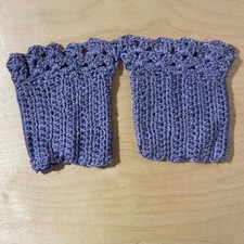 Handmade Purple Crochet Boot Toppers OT