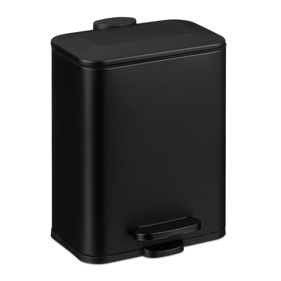 Poubelle salle de bain 5 L softclose Poubelle hygiénique WC seau intérieur métal - Photo 1/2