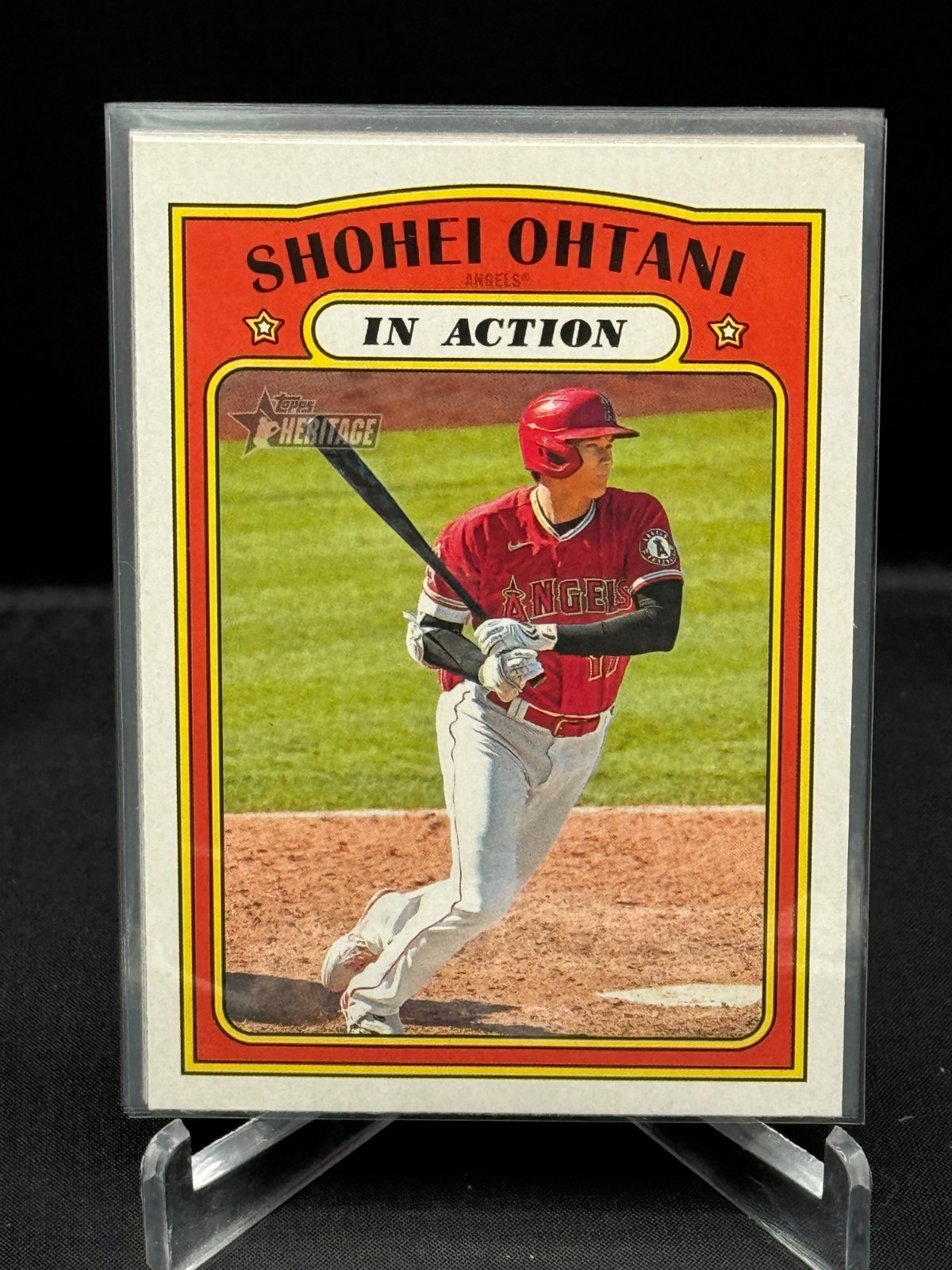 Shohei Ohtani In Action Topps 2021 Topps Heritage #246 Angels