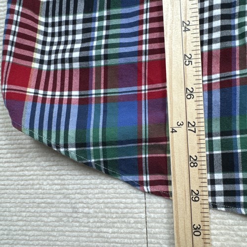 Ralph Lauren Para Hombre Grande Ajuste Personalizado Cuadros Multicolor Abotonada Algodón - Imagen 6 de 8