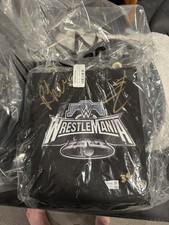 WWE WRESTLEMANIA XL TURNBUCKLE PAD SIGNED RHEA RIPLEY & BECKY LYNCH #34of40 COA