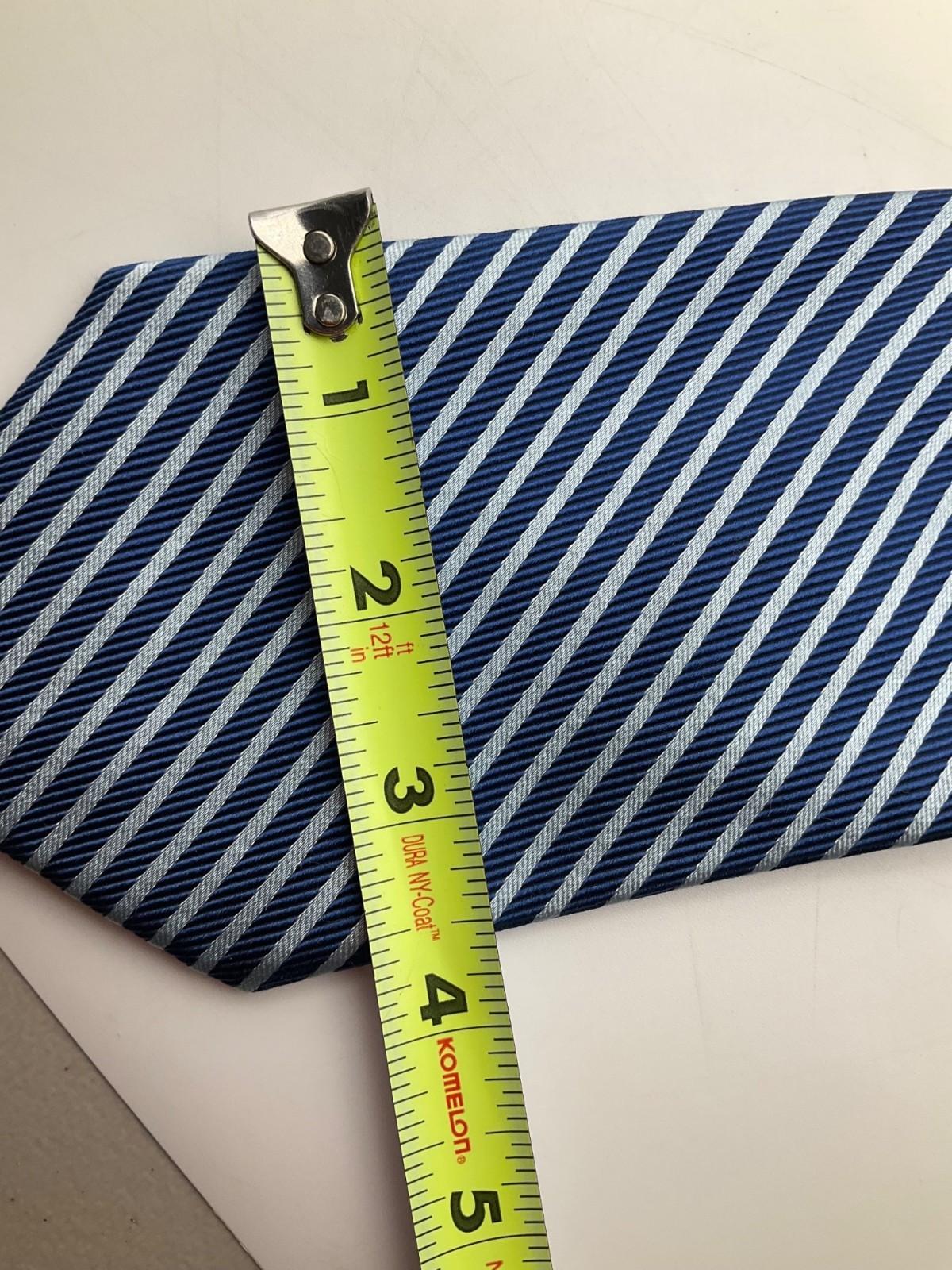 New Brooks Brothers XL Navy Blue Striped Silk Tie Made USA Business Extra Long thumbnail 6