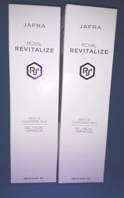 Jafra Set of 2 Royal Revitalize Gentle Cleansing Milk Fullsize New in Boxes