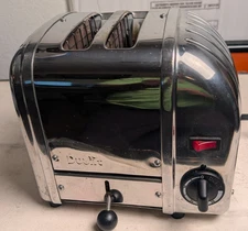 Dualit Stainless 2 Slice Toaster Used Works Chrome 20155/87 TESTED WORKS!!!!