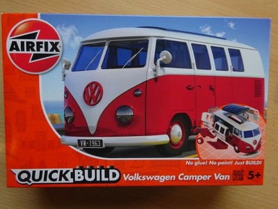 VW Camper Bus T1 rot Steckbausatz Modelbausatz Plastikmodel Auto Airfix