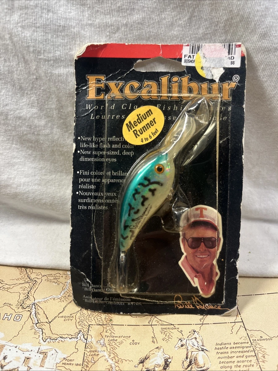 BOMBA Fat Free Shad Bill Dance サイン入り Vintage Bill Dance Bomber Fishing Lure. Suspending Fat Free Shad