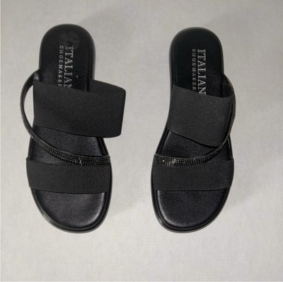 Italian Shoemakers Elegant Black Sandals Women s Size 7