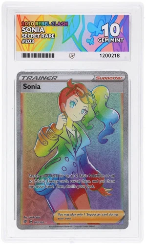 Sonia 203/192 ACE graded card
