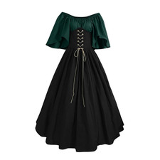 Womens Renaissance Faire Dresses Medieval Irish Traditional plus Size Dresses Ru