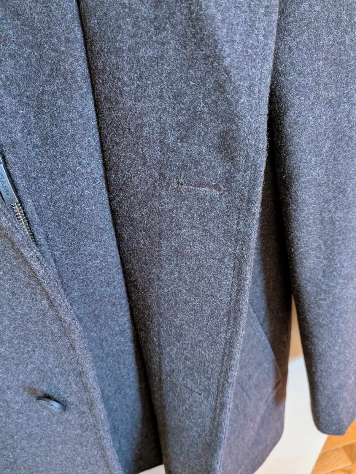 Jos. A. Bank Men’s Wool Blend Quilted Lining Car Coat Jacket Size Small image 5