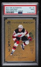 2017-18 SP Authentic Spectrum FX Bounty Gold 46/50 Nico Hischier PSA 9 MINT 0ll