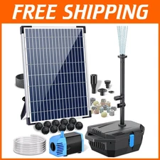 Integrated Solar Pond Filter & 160GPH Pump for Clear Water & Stunning Fountains