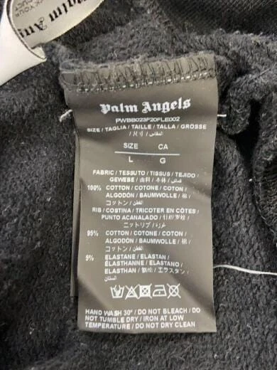Palm Angels felpa con cappuccio L cotone BLK PWBB023F20FLE002