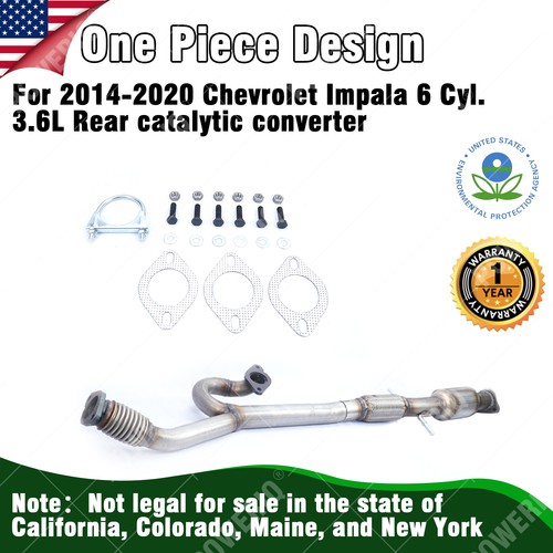 Rear catalytic converter For 2014-2020 Chevrolet Impala 6 Cyl. 3.6L usa