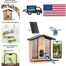 3L Smart Bird Feeder with Live Streaming and Real Time Notifications Bamboo