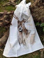 Geschirrtuch KüChentuch 70X50 Cm Ambiente Hirsch Antlers Wild Baumwolle Landhaus
