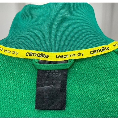 ADIDAS Climalite Green & Teal Track Jacket Mens (L) Zip Lightweight Long Sleeve - Picture 8 of 10