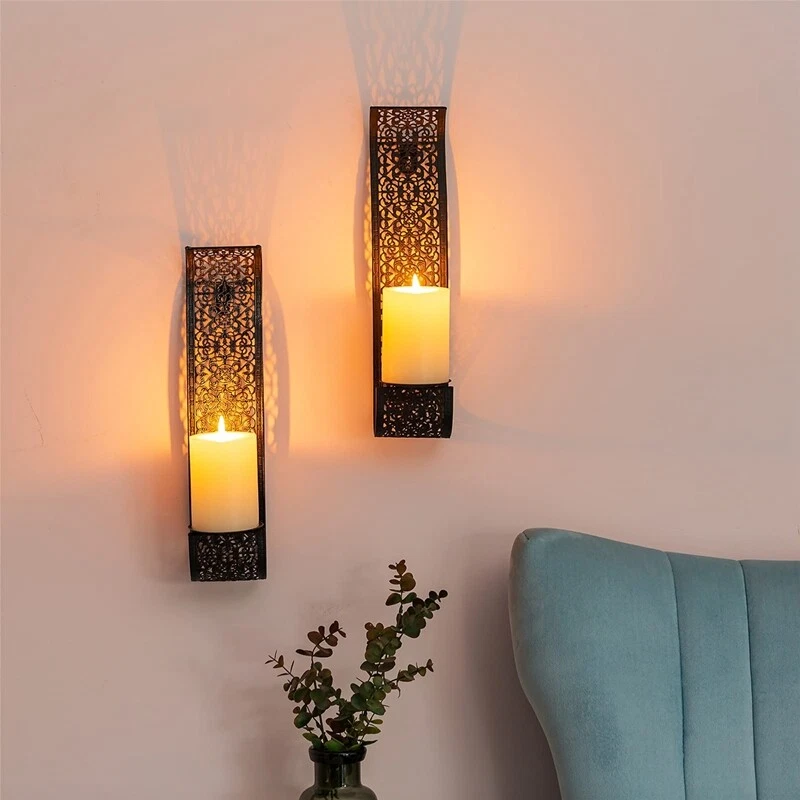 Black sconces candles outlet