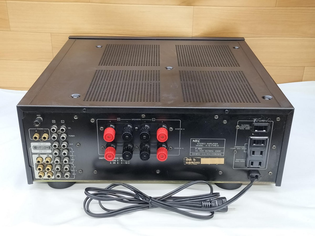 NEC: A-10 TYPE Ⅲ | Stereo Integrated Amplifier Manual in NEC: A-10 TYPE Ⅲ | Stereo Integrated Amplifier Manual in