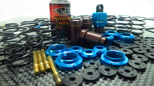 Yeah Racing Shock-Gear 55mm Damper Set For 1/10 RC Drift Touring Car GunMetal - Picture 4 of 9