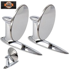 Pair Astrali OE Quality Classic Car Door Wing Mirrors Longbase Stainless Steel